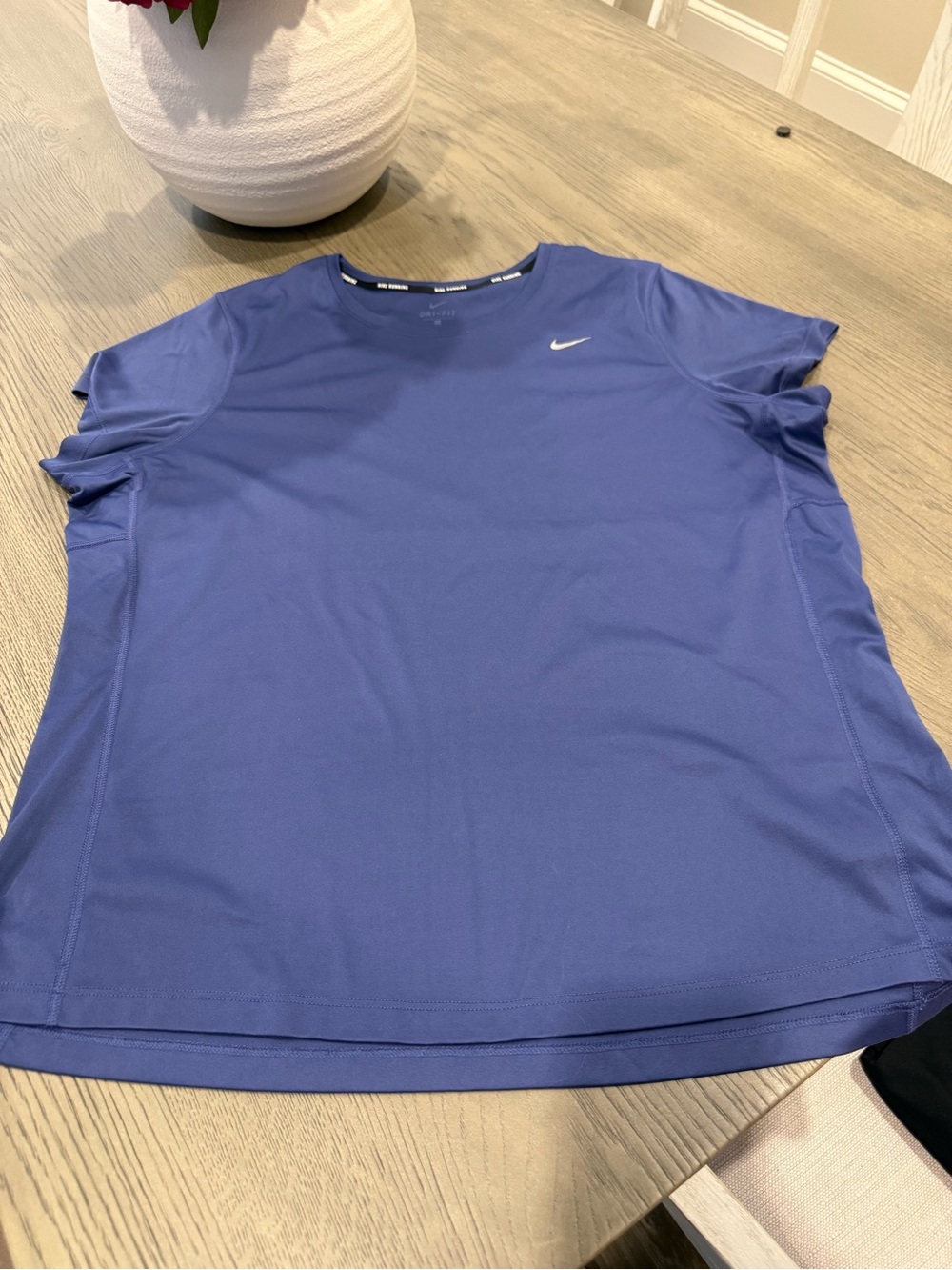 Nike Women’s Dri-Fit Short-Sleeve Performance Tee in Periwinkle Blue